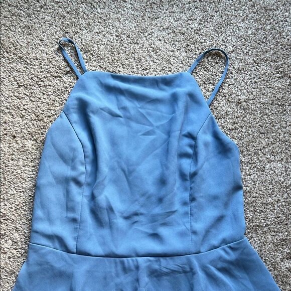 Lulu's Sky Blue Spaghetti Strap Dress - Picture 2 of 5